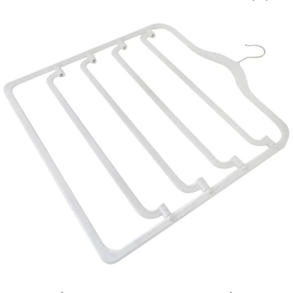 Flocked White No-Slip Flocked Pant Hanger